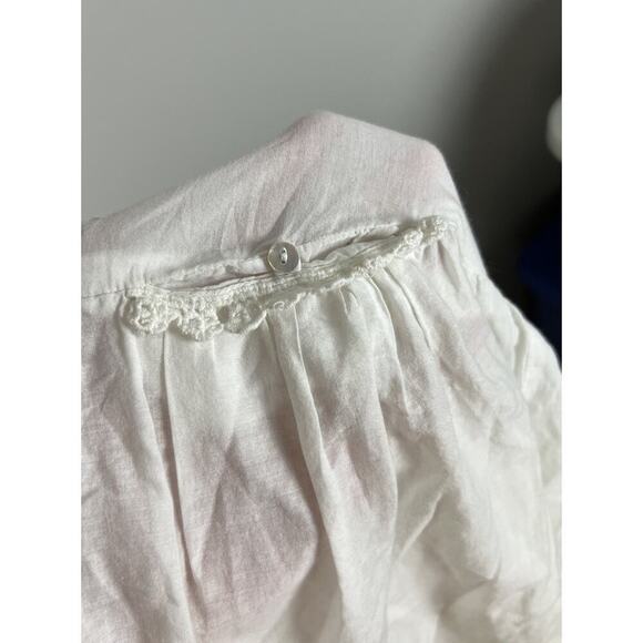 Zara Basic White Boho Festival Beach Mini Dress Lace With Embroidery Size Small - Picture 7 of 7